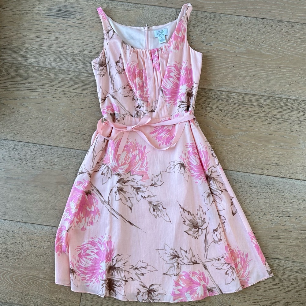Ann Taylor LOFT Pink Floral Dress